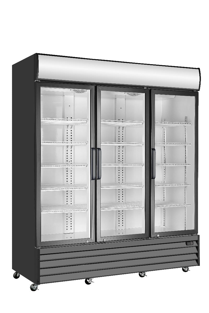 SNOWMAN THREE GLASS DOOR UPRIGHT DISPLAY FRIDGE P1500WB