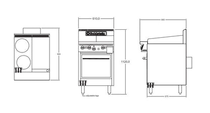 Goldstein PEC2S12G20 Cooktop w/ 2 Solid Plates