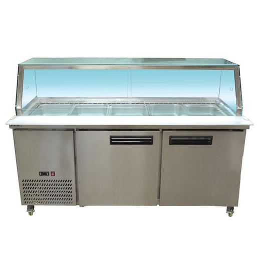 PG180FA-YG Cold Salad & Noodle Bar 5x1/1 GN Pans