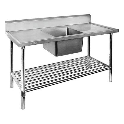 Single Centre Sink Bench & Pot Undershelf  SSB6-1200C/A