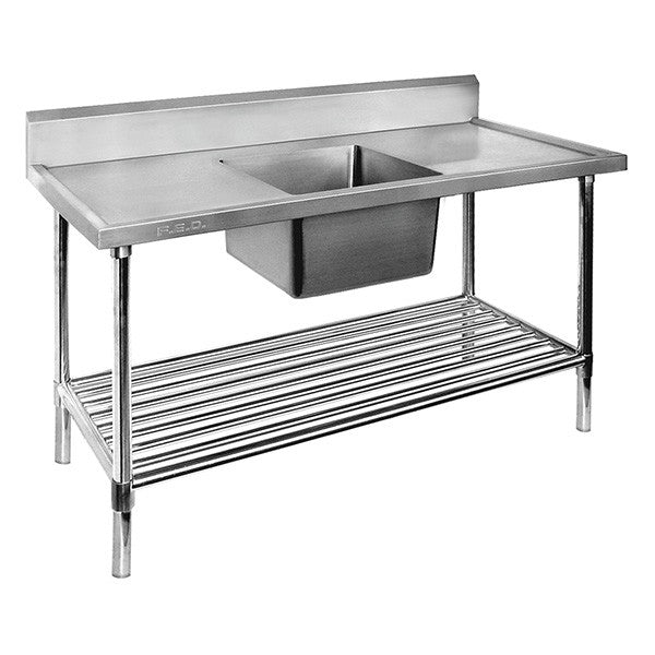 Single Left Sink Bench with Pot Undershelf SSB6-1200L/A