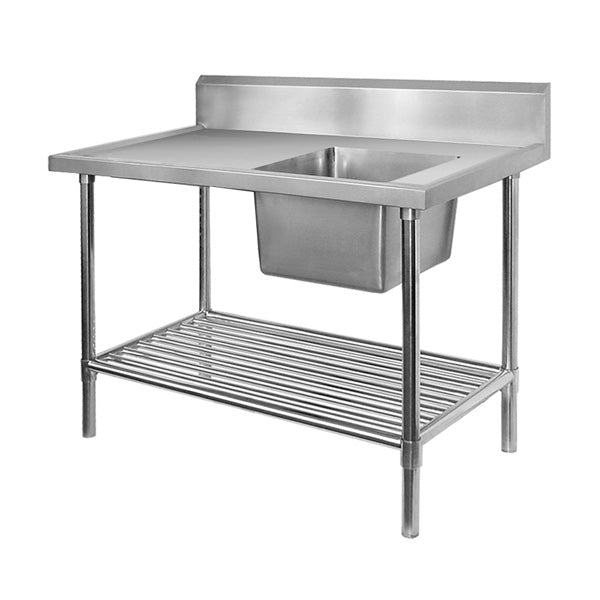 Single Centre Sink Bench & Pot Undershelf  SSB6-1200C/A