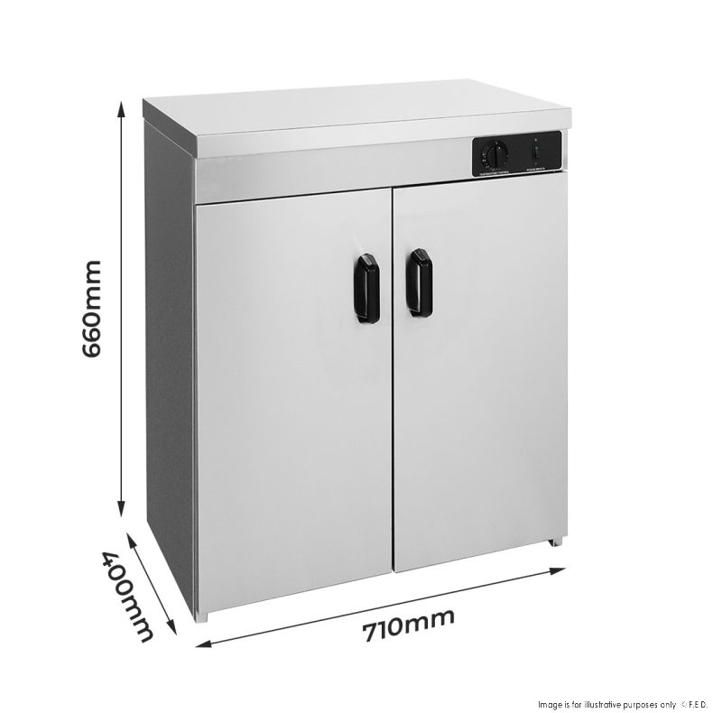 Stainless Steel Double Cabinet Plate Warmer 120 Plates PW-DE