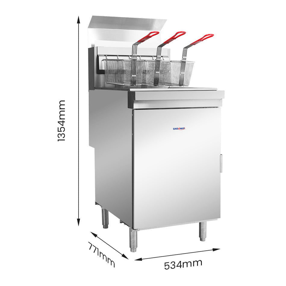 Gasmax Superfast 37lt LPG Gas Tube Fryer - RC500ELPG