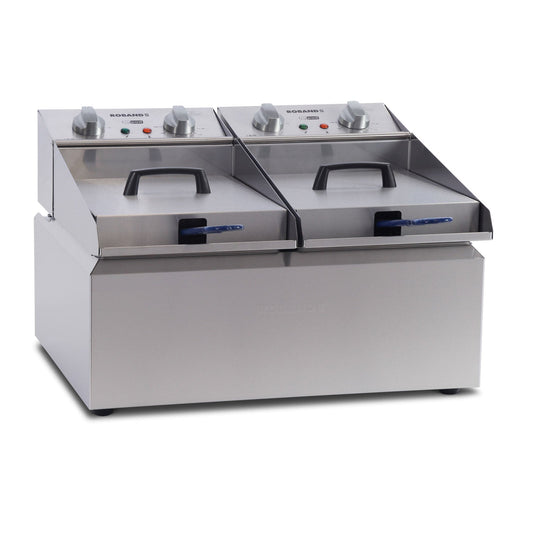 Roband Countertop Double 8L Electric Fryer FR28