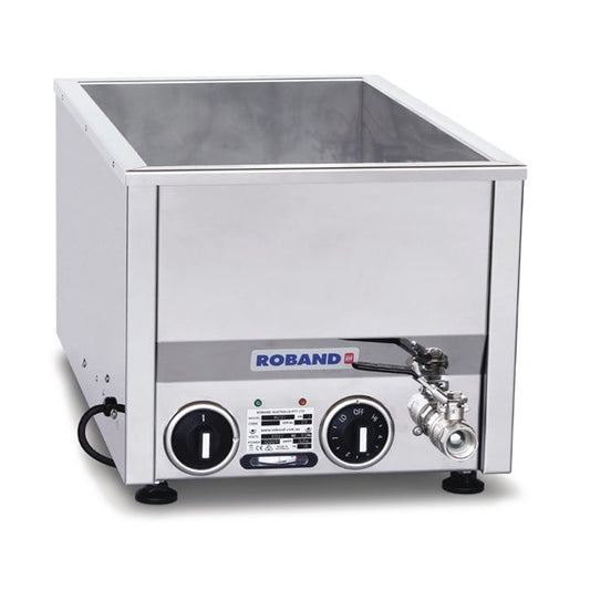 Roband Countertop Bain Marie narrow with thermostat 2 x 1/2 size BM21T