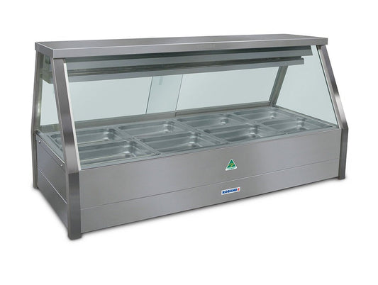 Roband EFX24RD Straight Glass Refrigerated Display Bar 8 pans