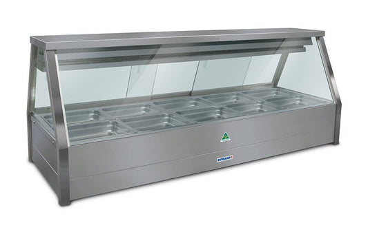 Roband EFX25RD Straight Glass Refrigerated Display Bar 10 pans