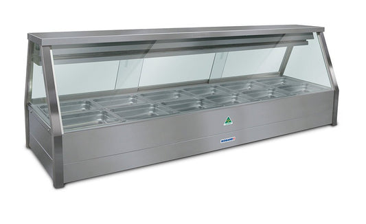 Roband EFX26RD Straight Glass Refrigerated Display Bar 12 pans