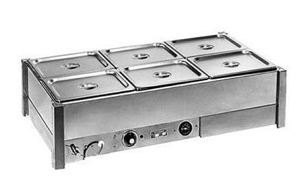 Roband Hot Bain Marie 6 x 1/2 size pans, double row BM23A