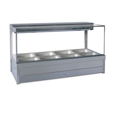 Roband S26 Square Glass Hot Food Display Bar 12 pans