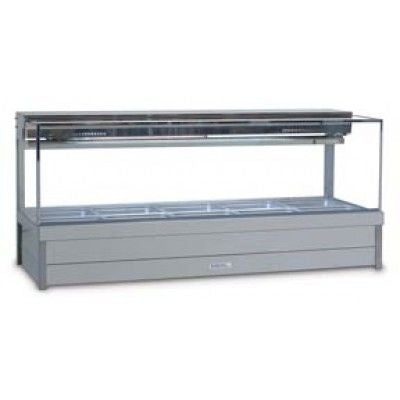 Roband SFX26RD Square Glass Refrigerated Display Bar 12 pans