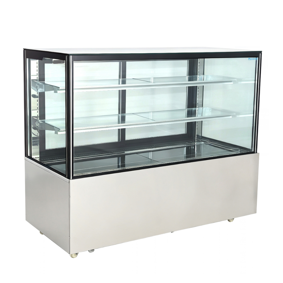Bonvue Deluxe 1500mm Square Glass Cake Display Fridge SC150FA-2XB