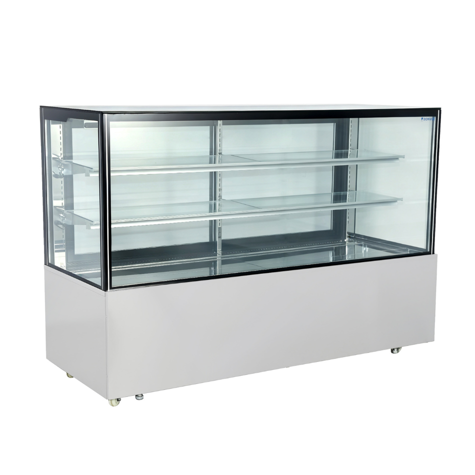 Bonvue Deluxe 1800mm Square Glass Cake Display Fridge SC180FA-2XB