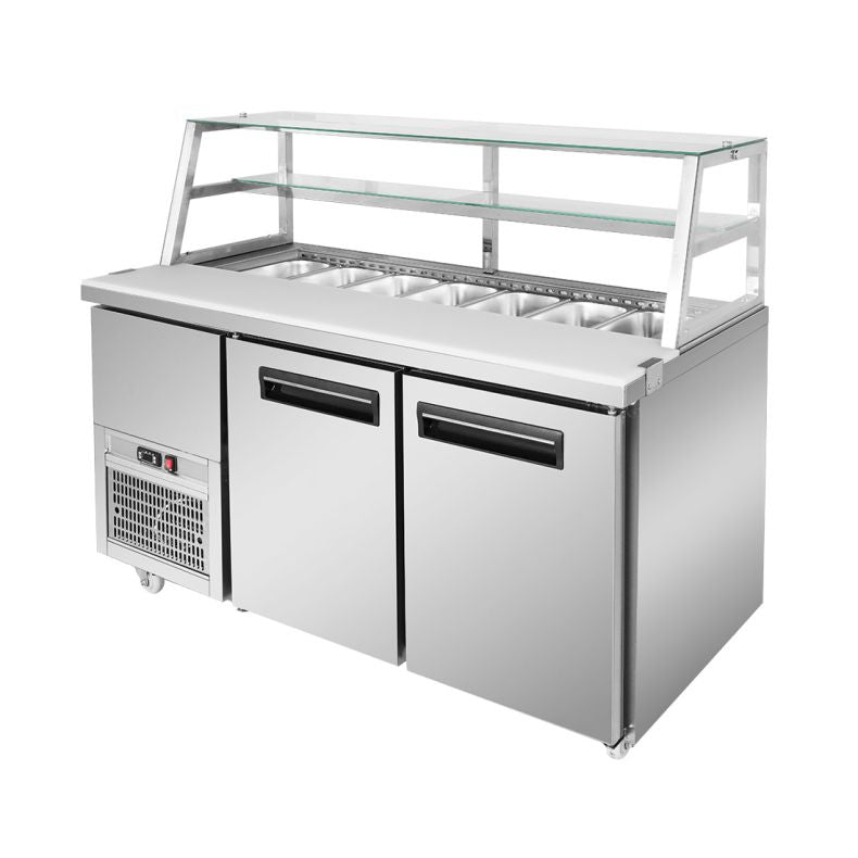 Thermaster SCB/15 Two Door Sandwich Prep Fridge – 7 Pan Capacity