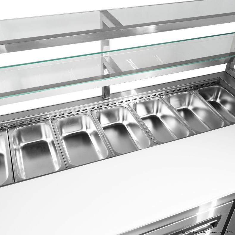 Thermaster SCB/18 Two Door Sandwich Prep Fridge – 9 Pan Capacity