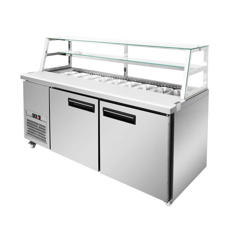 Thermaster SCB/18 Two Door Sandwich Prep Fridge – 9 Pan Capacity