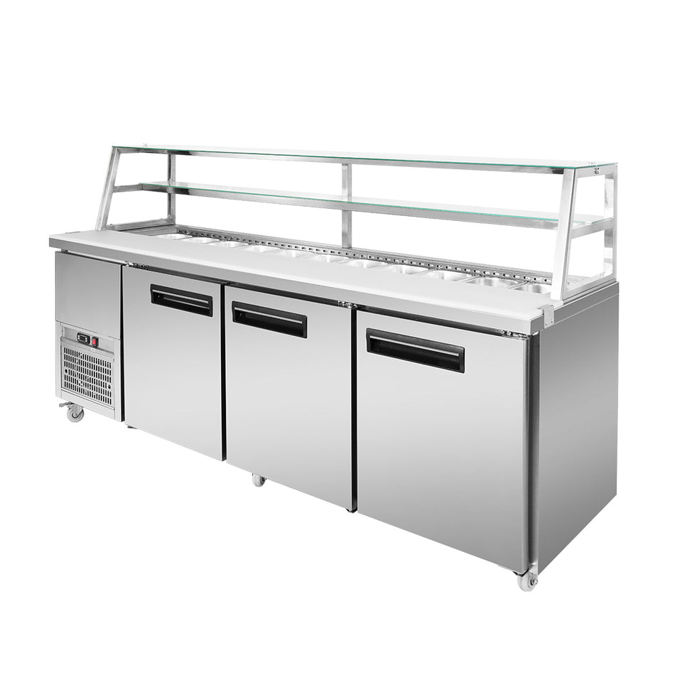 Thermaster SCB/21 Three Door Sandwich Prep Fridge – 11 Pan Capacity