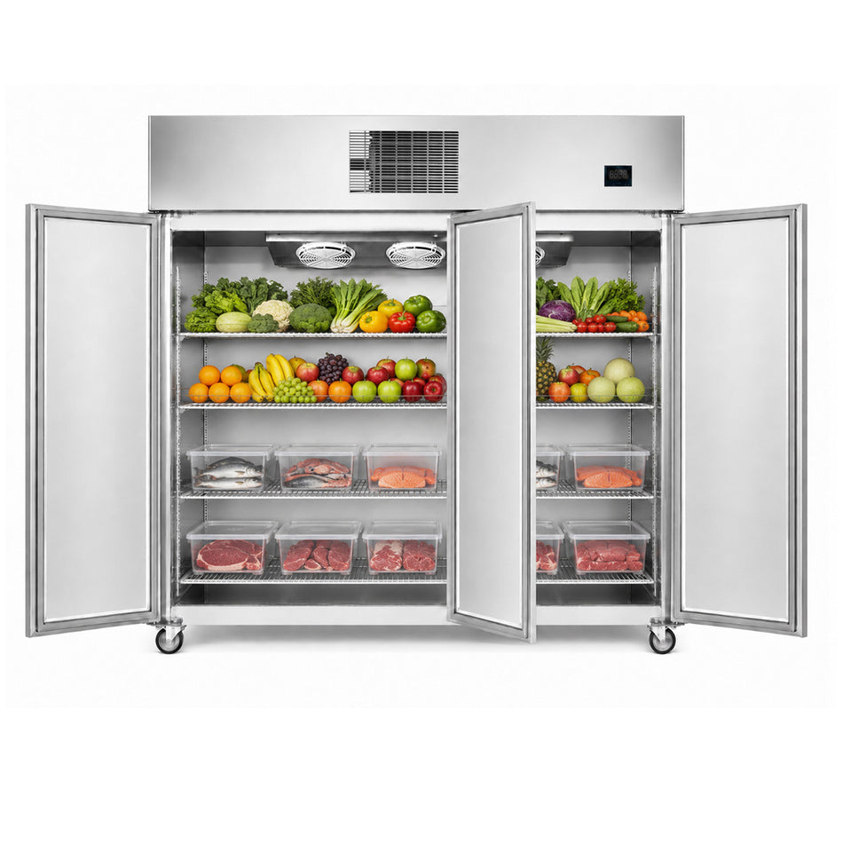THERMASTER 1500L Full-Width Three Solid Door Upright Freezer SFWF1500