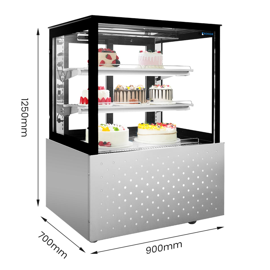 Bonvue 900mm Chilled Food Display – 3 Level Cake Display | SG090FA-2XB