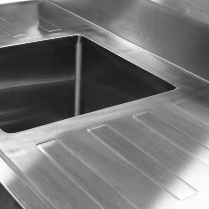 Single Left Sink Bench with Pot Undershelf SSB6-1500L/A