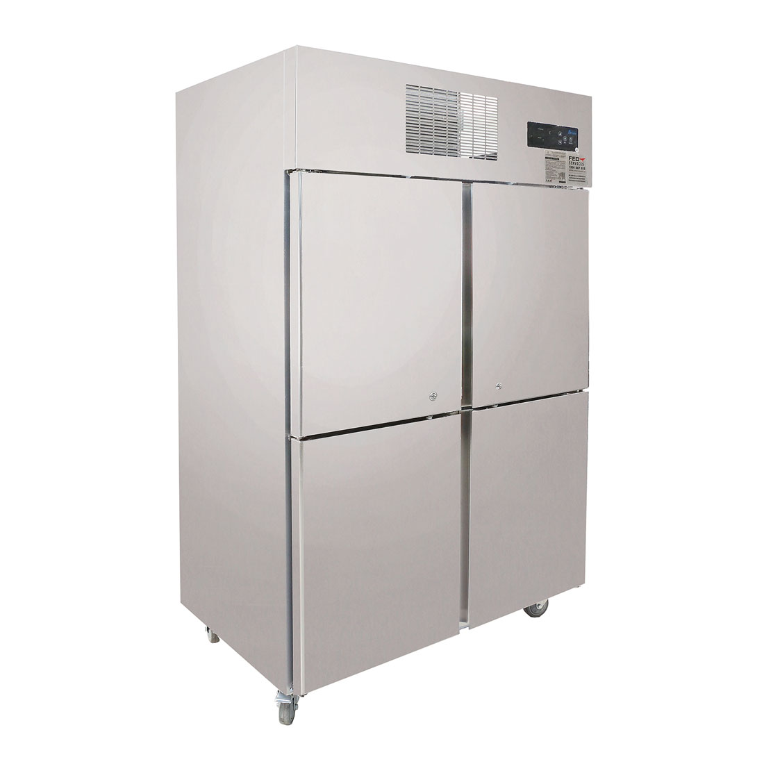 SUC1000 TROPICAL Thermaster 4 x Half door SS Fridge