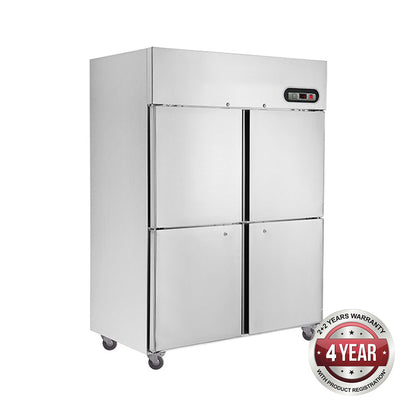 SUC1000 TROPICAL Thermaster 4 x Half door SS Fridge