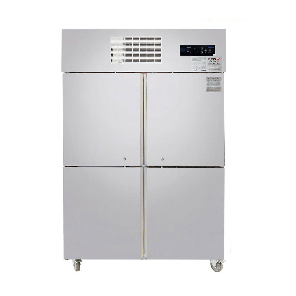 SUC1000 TROPICAL Thermaster 4 x Half door SS Fridge