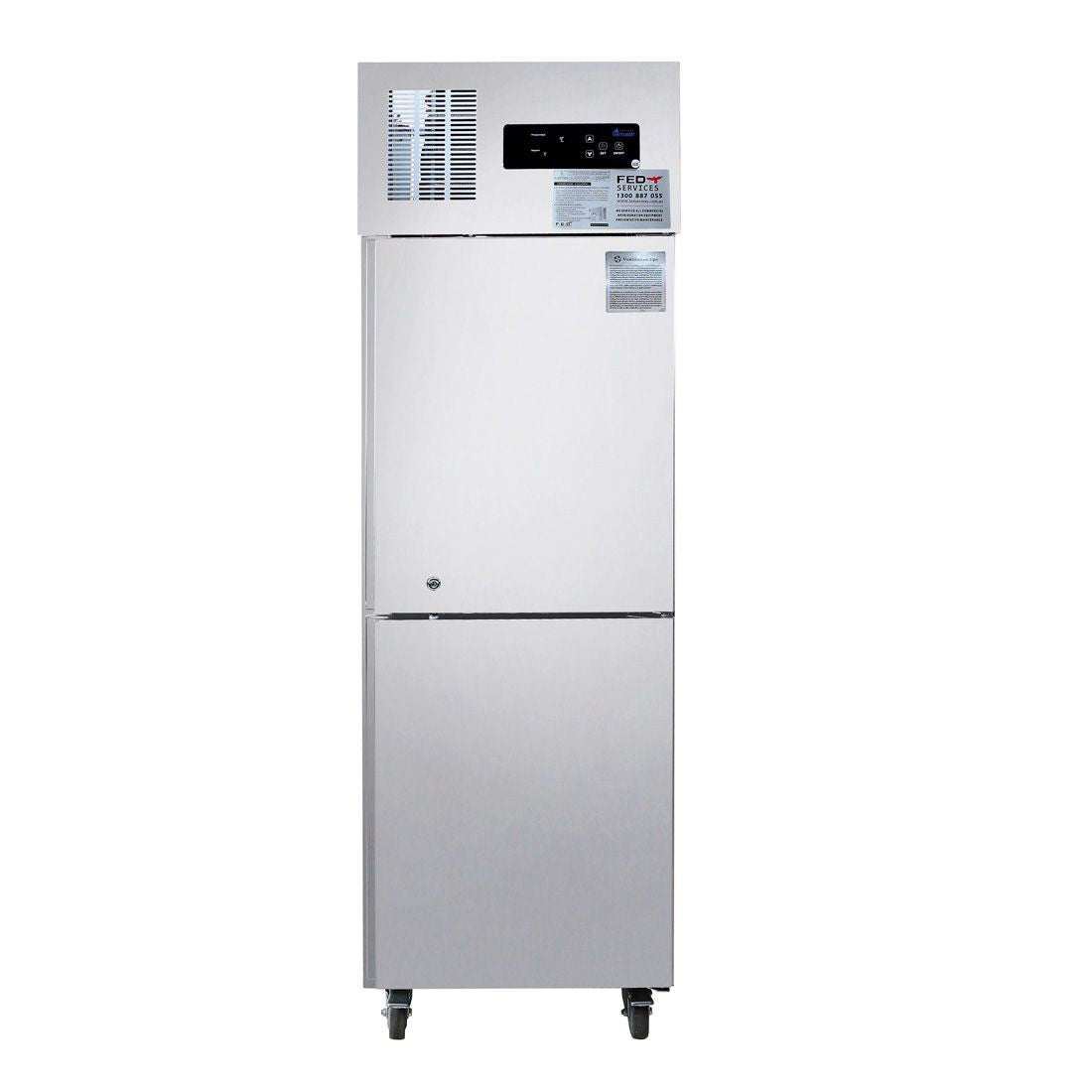 SUC500 TROPICAL Thermaster 2 x Half door SS Fridge