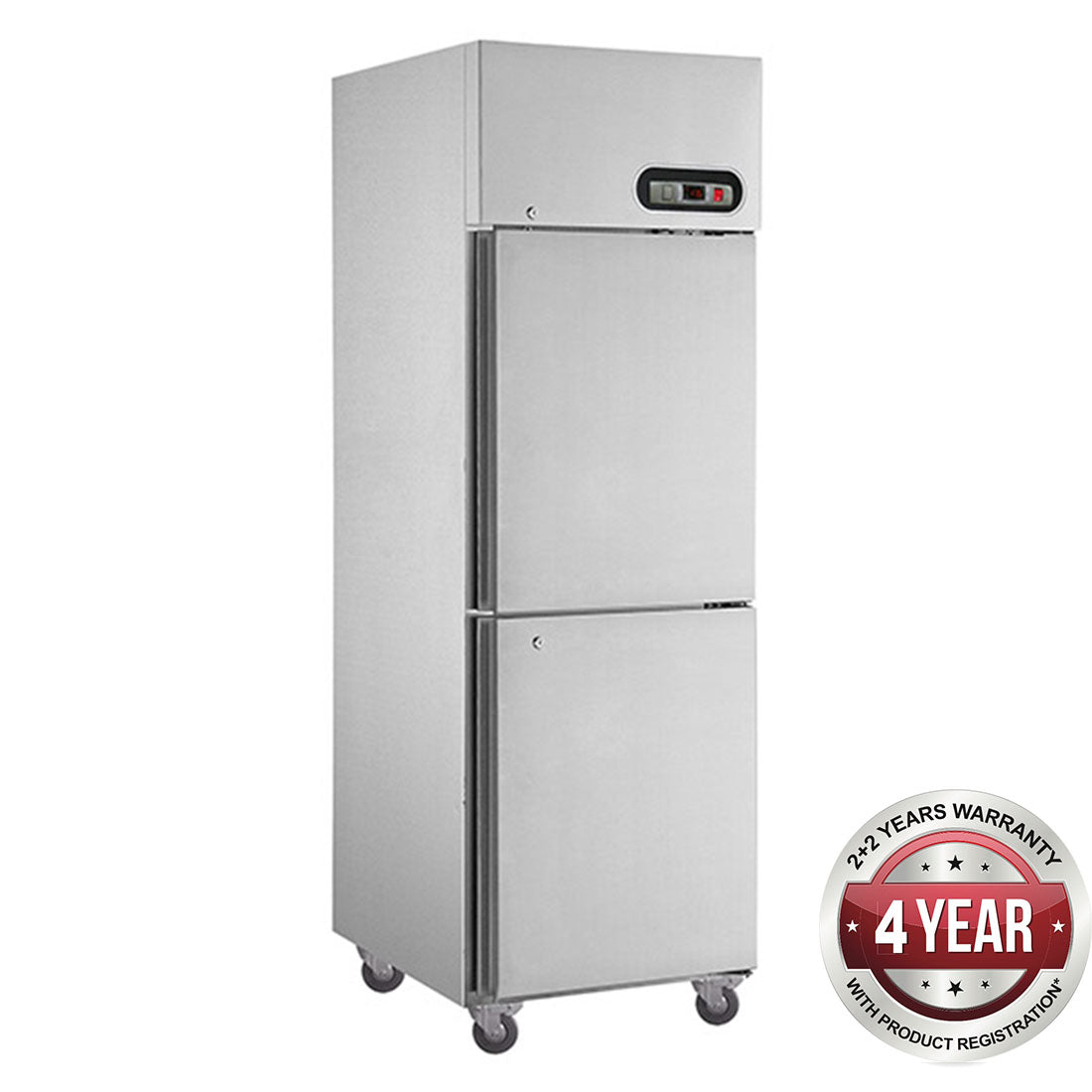 SUC500 TROPICAL Thermaster 2 x Half door SS Fridge