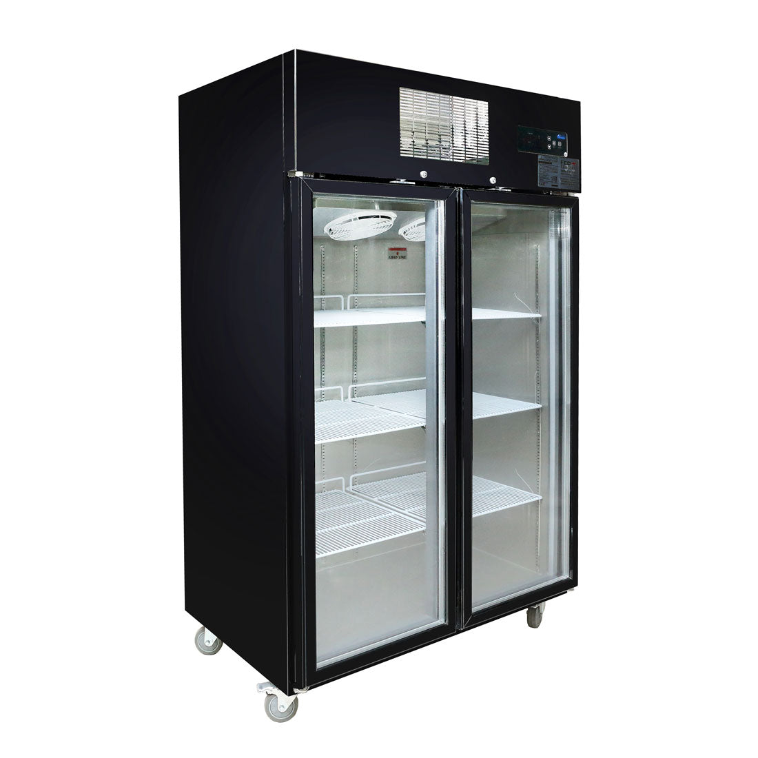 SUCG1000B Double Door Upright Display Fridge (Black)