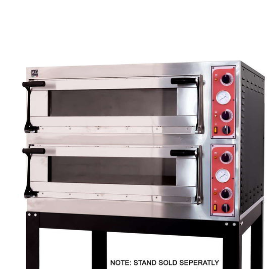 Italian Made Commercial 4 Series Electric Double Deck Oven | TRAYS44GLASS