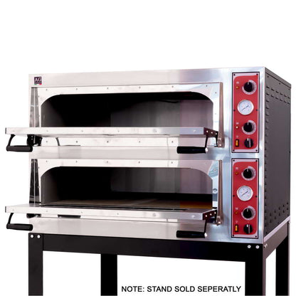 Italian Made Commercial 4 Series Electric Double Deck Oven | TRAYS44GLASS