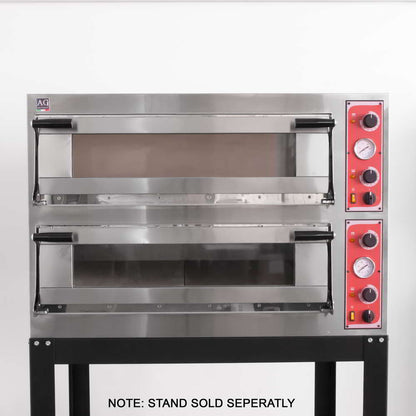 Italian Made Commercial 4 Series Electric Double Deck Oven | TRAYS44GLASS