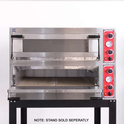 Italian Made Commercial 4 Series Electric Double Deck Oven | TRAYS44GLASS