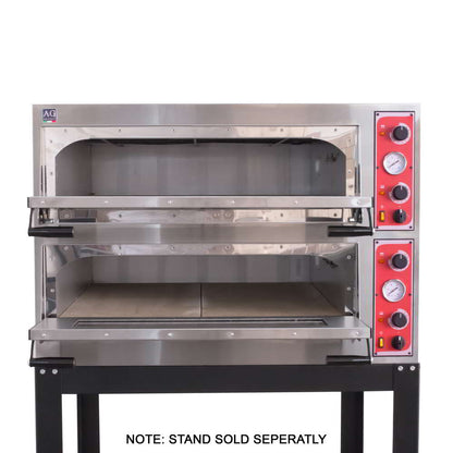 Italian Made Commercial 4 Series Electric Double Deck Oven | TRAYS44GLASS