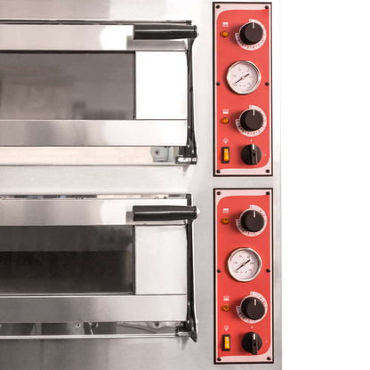 Italian Made Commercial 4 Series Electric Double Deck Oven | TRAYS44GLASS