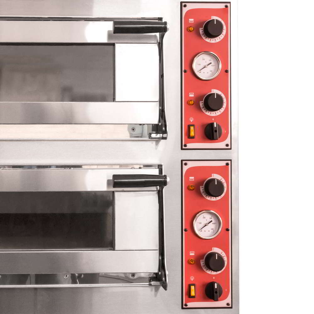 Italian Made Commercial 6 Series Electric Double Deck Oven | TRAYS66GLASS