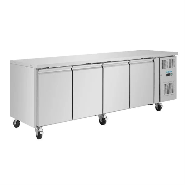 Polar U-Series UA049-A 553L Four Door Stainless Steel Counter Fridge