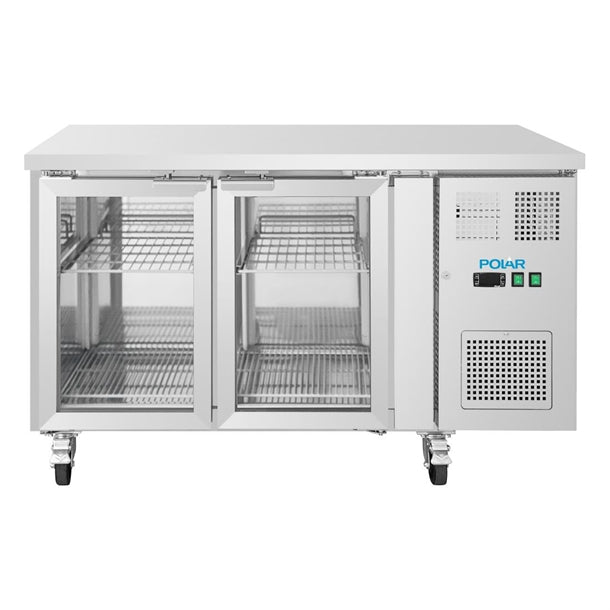 Polar U-Series 314L Two Door Counter Fridge with Glass Doors – UA068-A