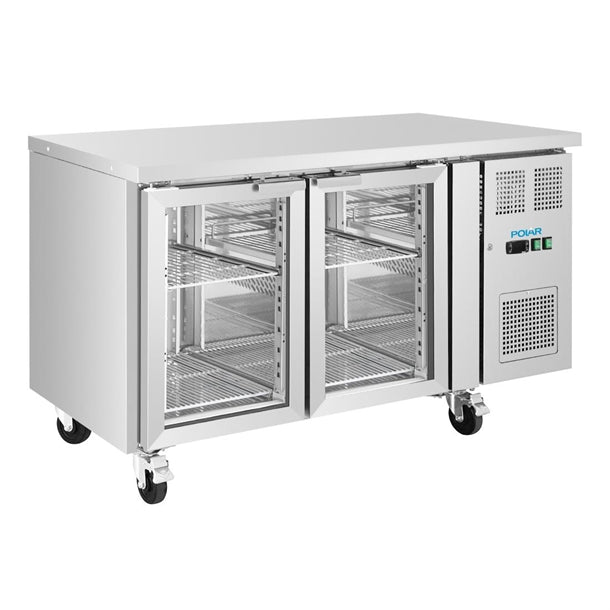 Polar U-Series 314L Two Door Counter Fridge with Glass Doors – UA068-A