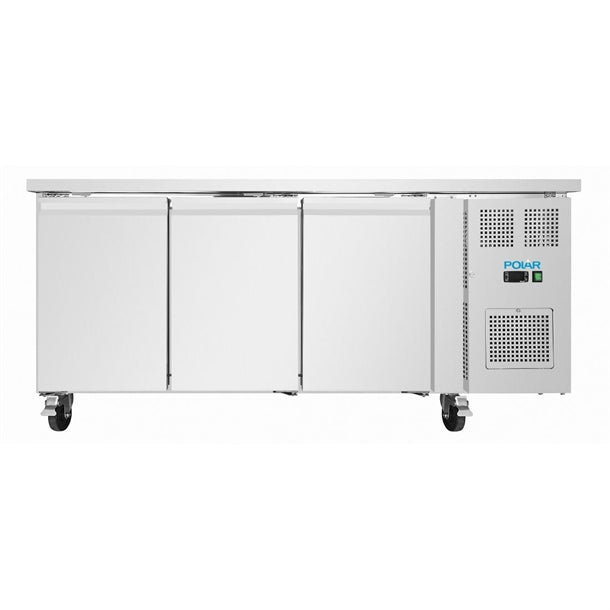 Polar U-Series 3 Door Slimline Counter Fridge 231L - UA106-A