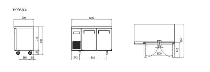 Atosa Undercounter Freezer 1200mm YPF9025