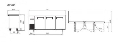 Atosa Undercounter Freezer 1800mm YPF9045