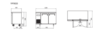 Atosa Undercounter Fridge 1200mm YPF9020