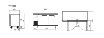 Atosa Undercounter Fridge 1500mm YPF9030