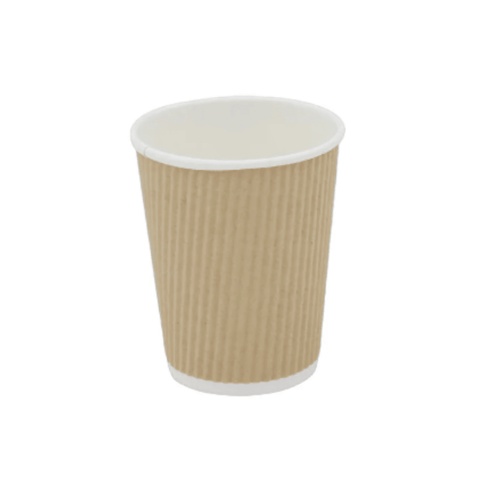 PakMax KRAFT 8oz 80mm Corrugated Hot Paper Cup - CHPC-90-8K