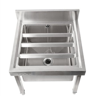 Vogue Stainless Steel Mop Sink 500mm x 500mm x 550mm GL281-A