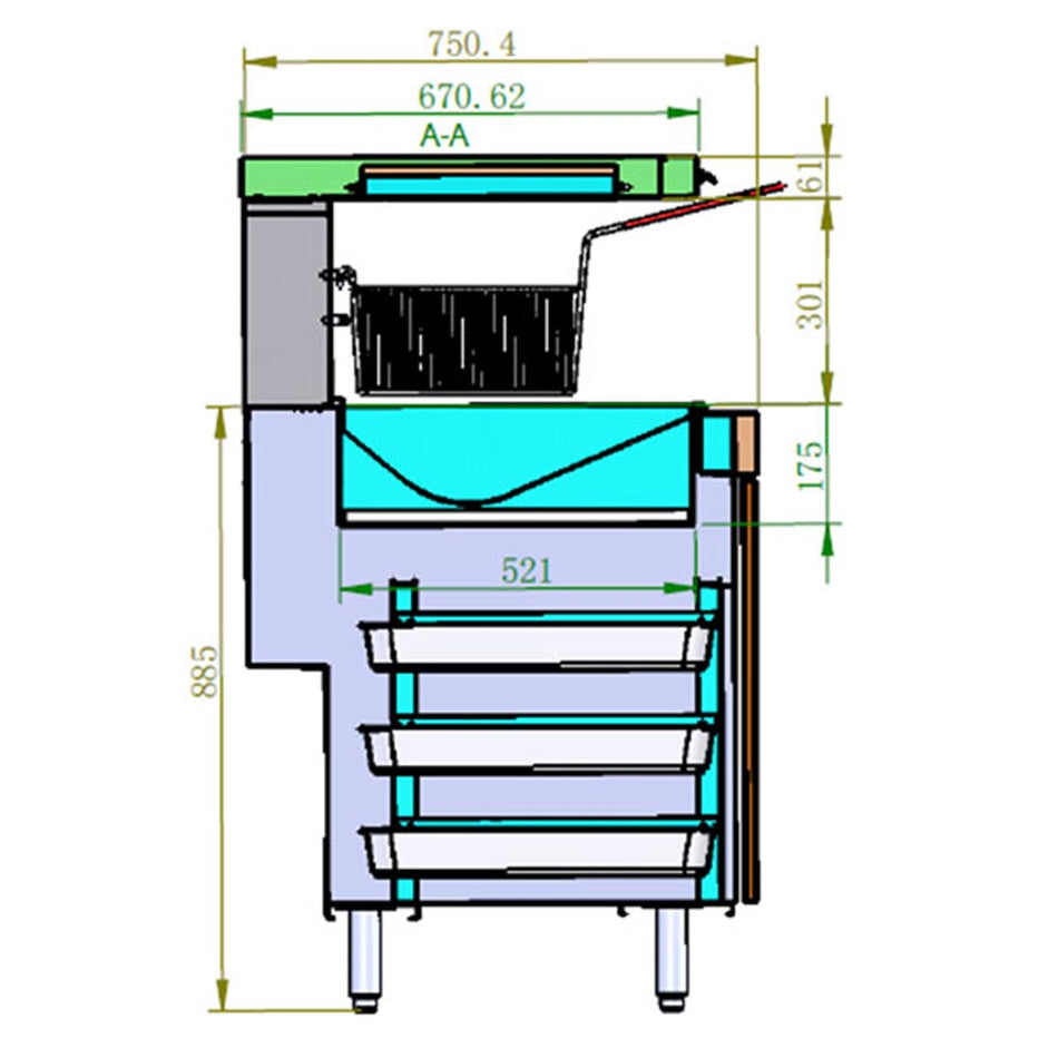Frymax VX15E Chip Dump Station