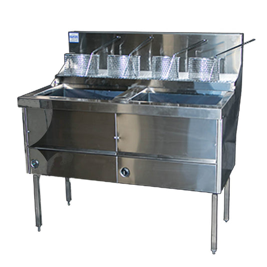 Gas Fish & Chips Fryer Two Pan Fryer - WFS-2/22